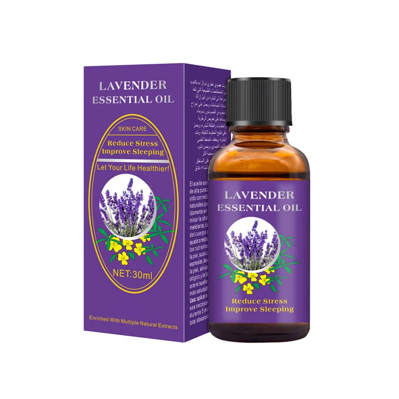 Custom 30ml 100% Natural Organic Lavender Massage Essential Oil for Body Scraping SPA Body Skin Care Relaxing Moisturizing