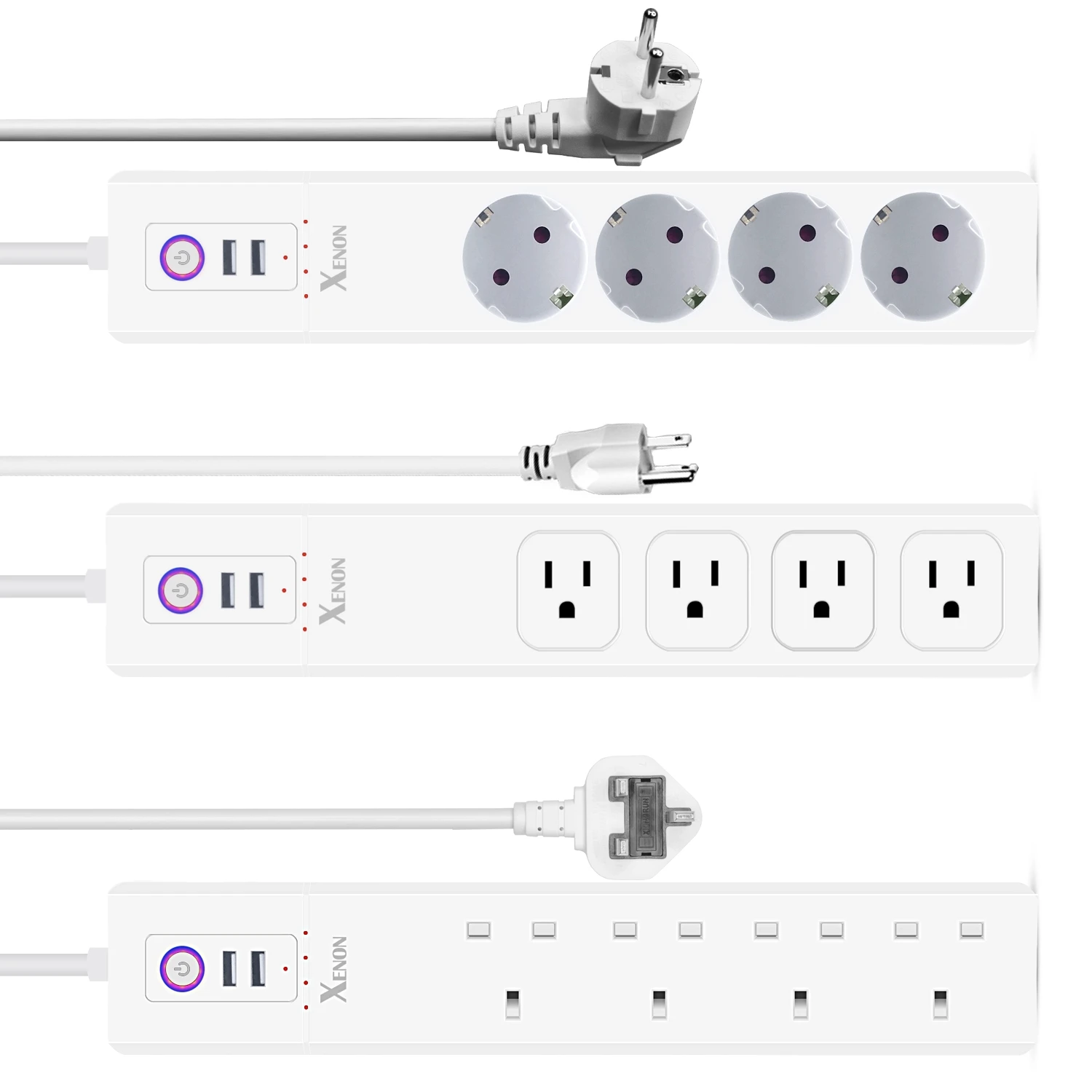 Hot  Product Many 4 Outlets and 2 USB Tuya Wifi Smart Socket EU Smart Switches Extension Sockets Power Strip