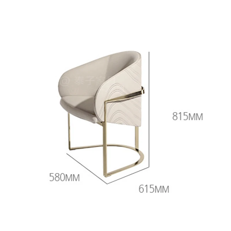 Italian style Luxury Design Stackable Leather Restaurant Dining Chair with stainless steel for Living room/restaurant/wedding
