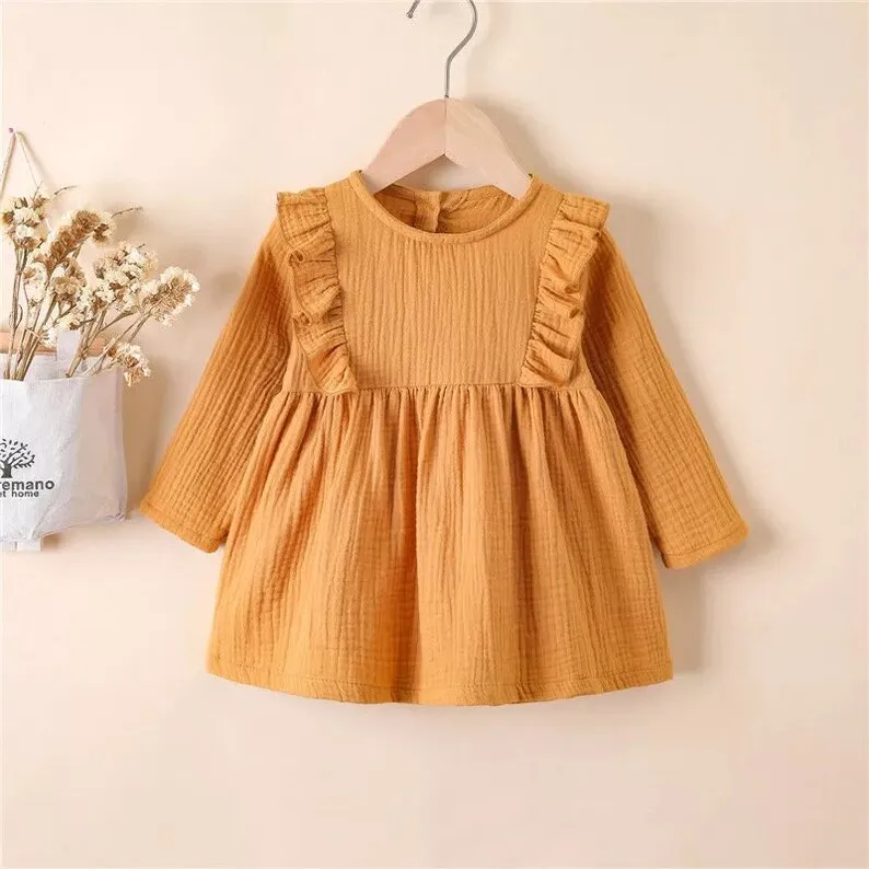 Baby Girl Dress Girl Elegant Autumn And Winter Dress Nifty Long-sleeved Party Dress
