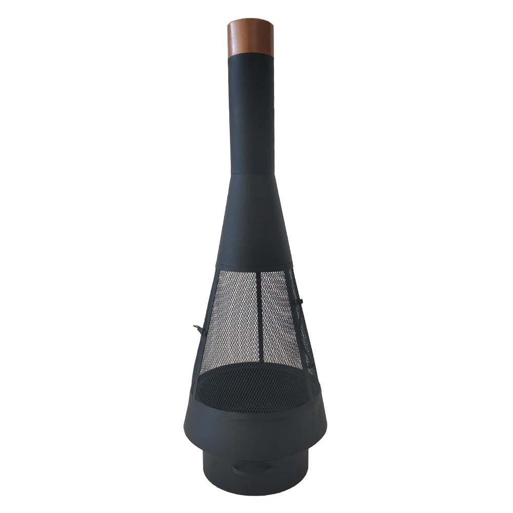 Modern Style Large Chimenea Camping Wood Burning Rust Color Corten Steel Bonfire Fire Pit For Backyard