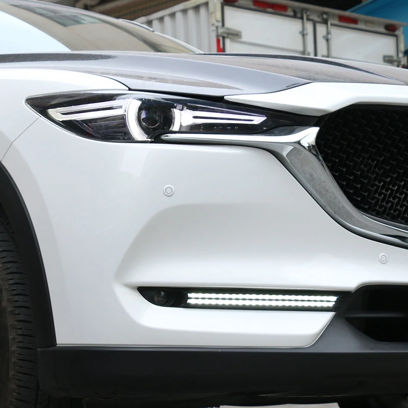 KEEN led DRL for Mazda CX-5 CX5 2017-2021 Daytime Running Light Driving Fog Lamp Cover LED with Turn Signal