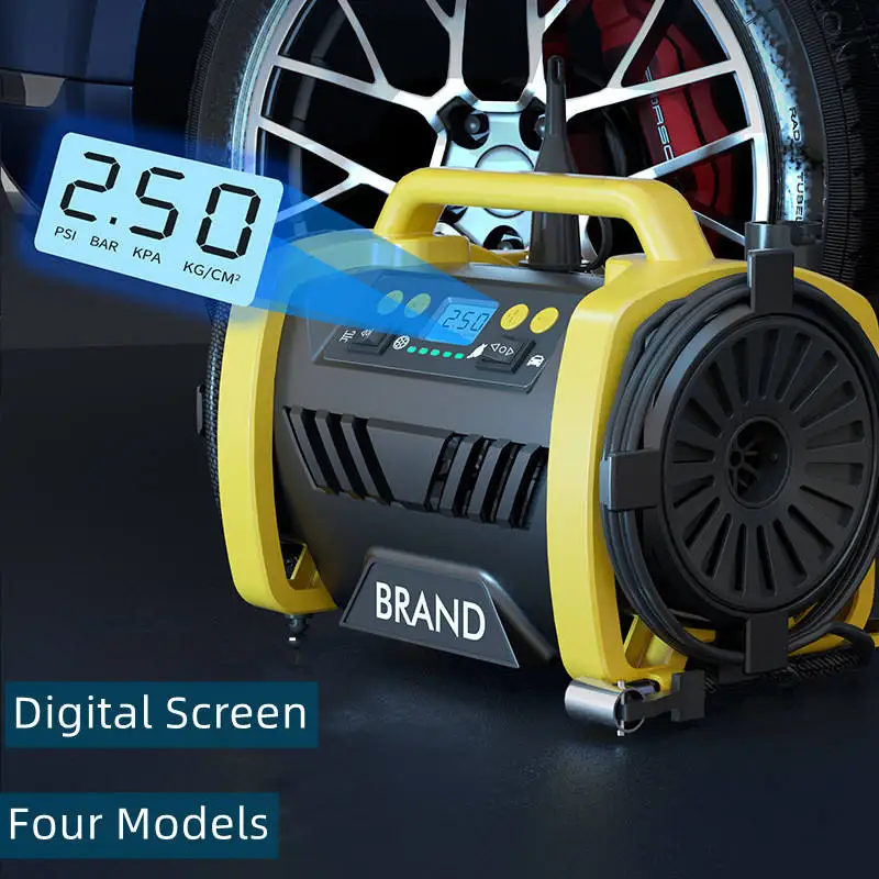 YANTU AM42B double cylinder cordless portable air compressor tyre pump digital automatic electric 12V car tire inflators machine