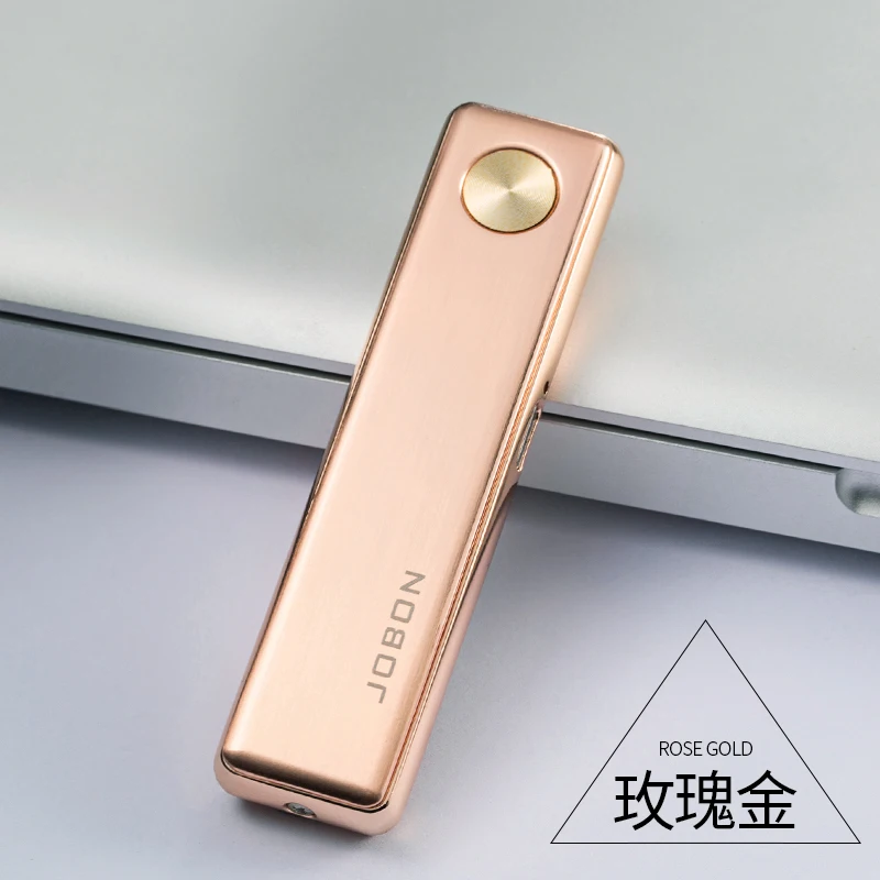  Винтажная металлическая зажигалка JOBON оптовая продажа для сигарет Электронная электрическая перезаряжаемая USB индивидуальный