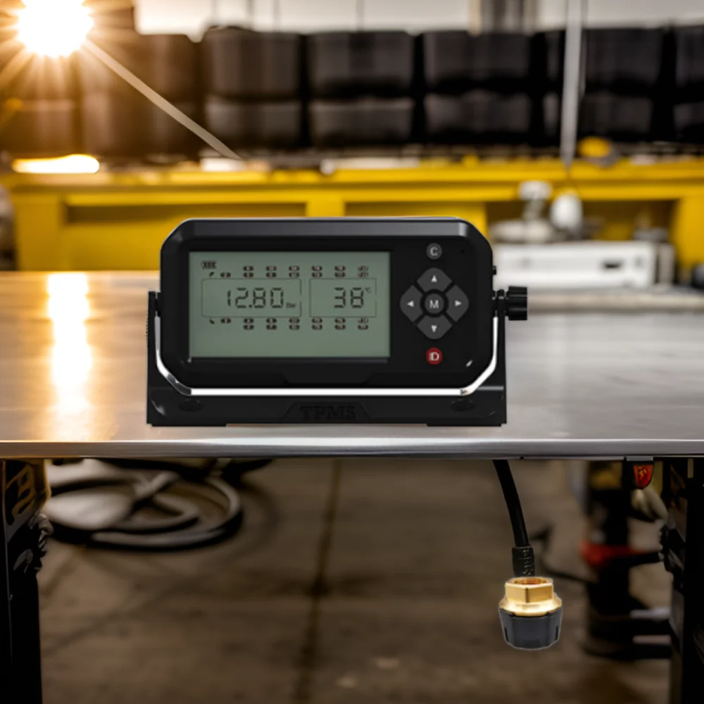 Wholesale Priced LCD Screen Smart Wireless Tire Pressure Monitor 6 8 10 12 14 16 18 22 24 26 wheels Truck TPMS Tire Gauges Model