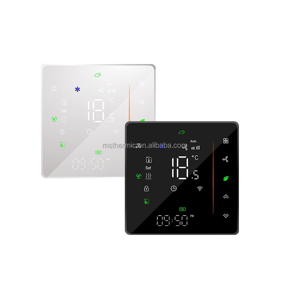3 Fan Speed Tuya Wifi Thermostat for 2 / 4 Pipe Air Conditioner Temperature Controlling Thermostat
