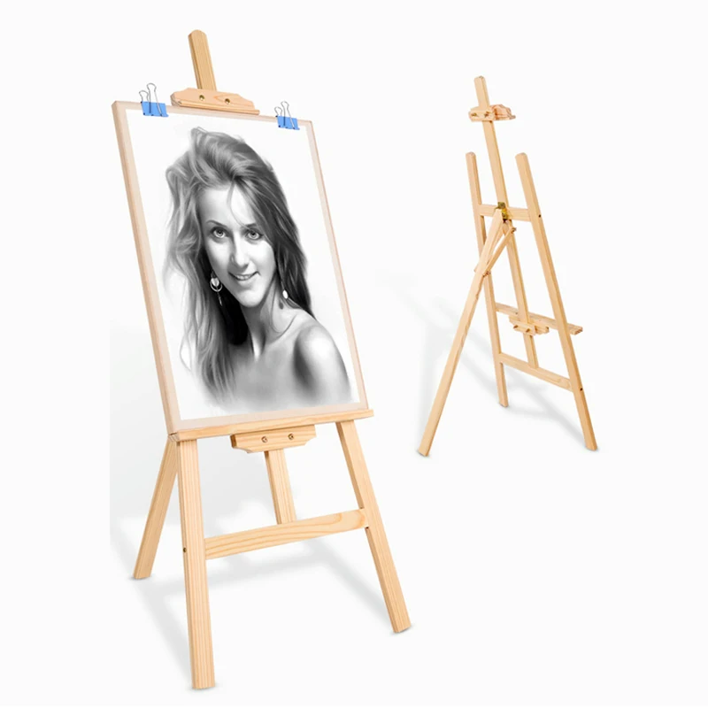 
Wooden easel display stand art craft painting easel suitable for children artists adult students classrooms and exhibitions 
