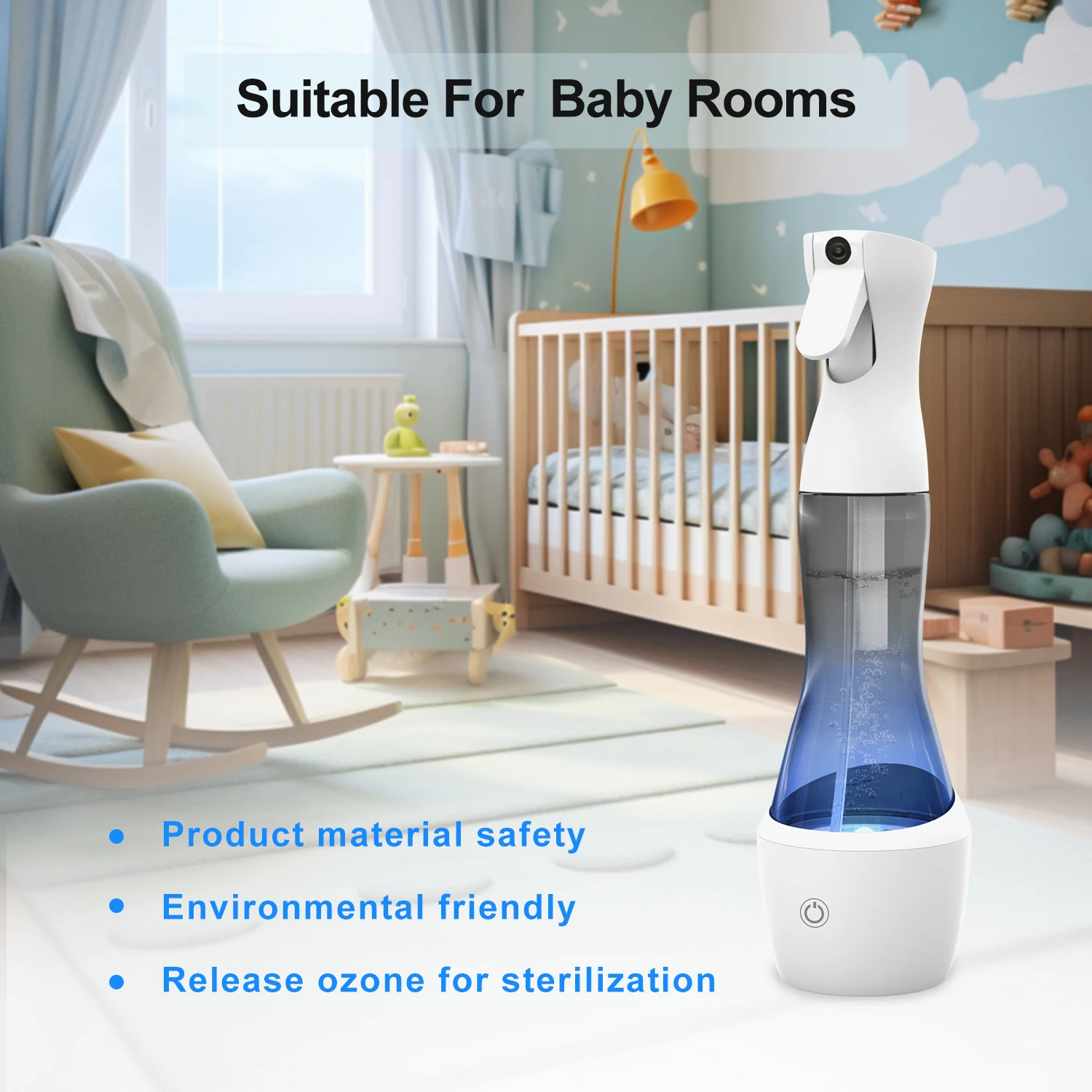 2024 Hot Sale Wireless Ozone Spray Remove Bacterial Portable Ozone Machine Water