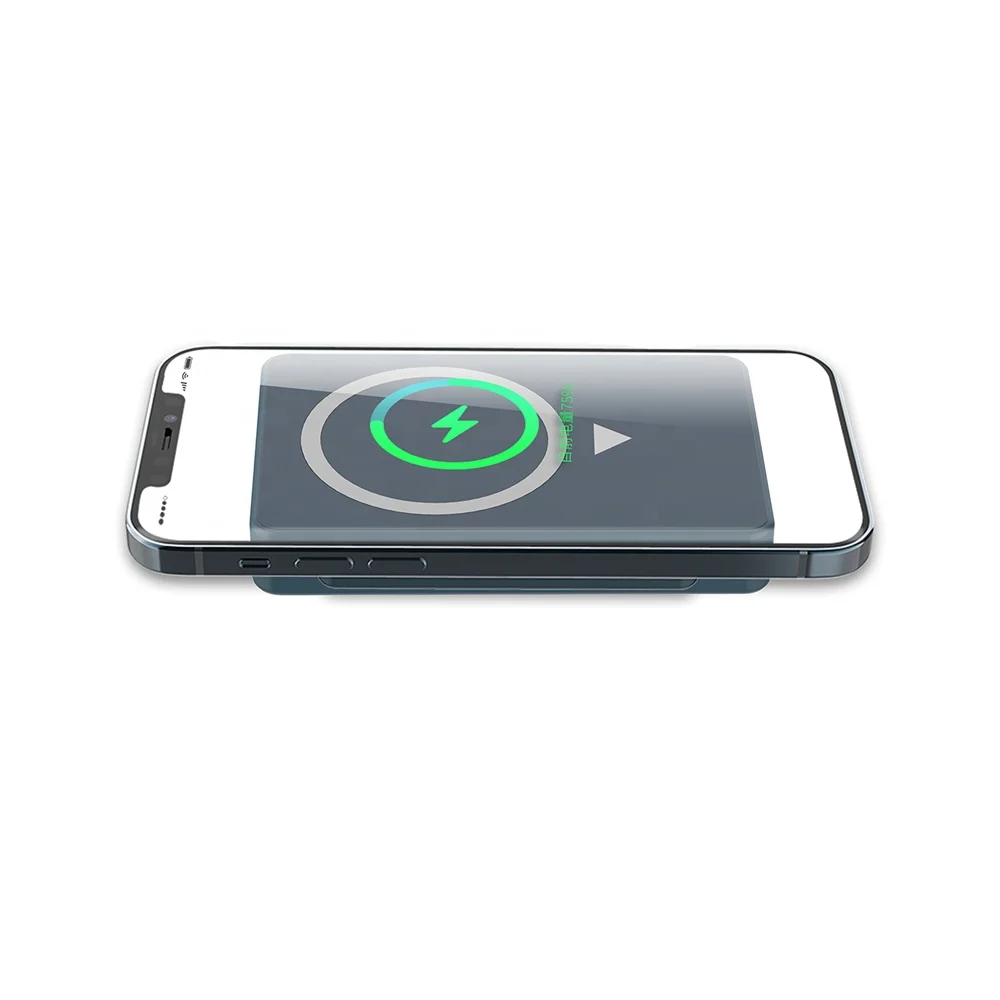 10000mAh Magnetic Wireless Charger Power Bank with MagSafing 15W Fast Wireless Charging and 18W PD QC3.0 USB-C USB-A Wired