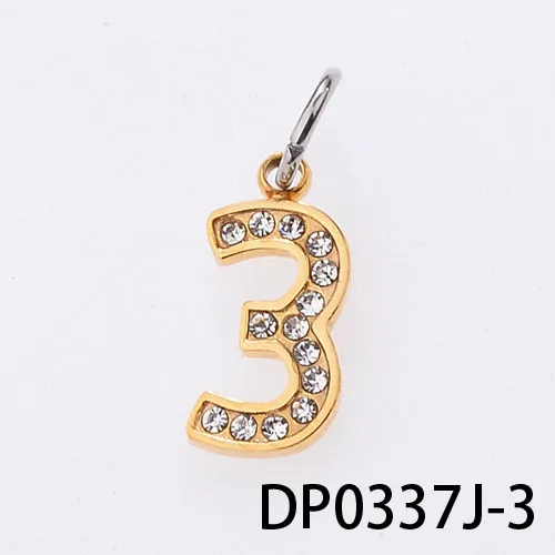 0-9 jewelry Custom Small Diy Arabic numerals digital number Necklace Bracelet Making Accessory Personalize CZ Charms pendant