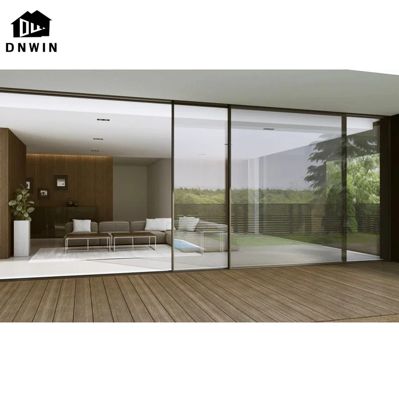 Factory customized villa French aluminum alloy sliding glass balcony door