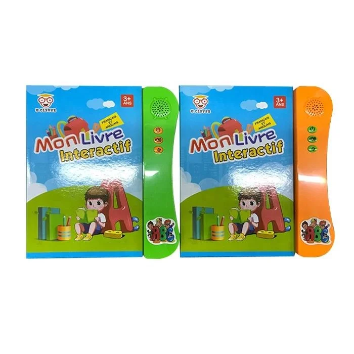 French English Talking Book Writing Spanish English Bilingual Electric Learning Smart Talking Book For Kids Development