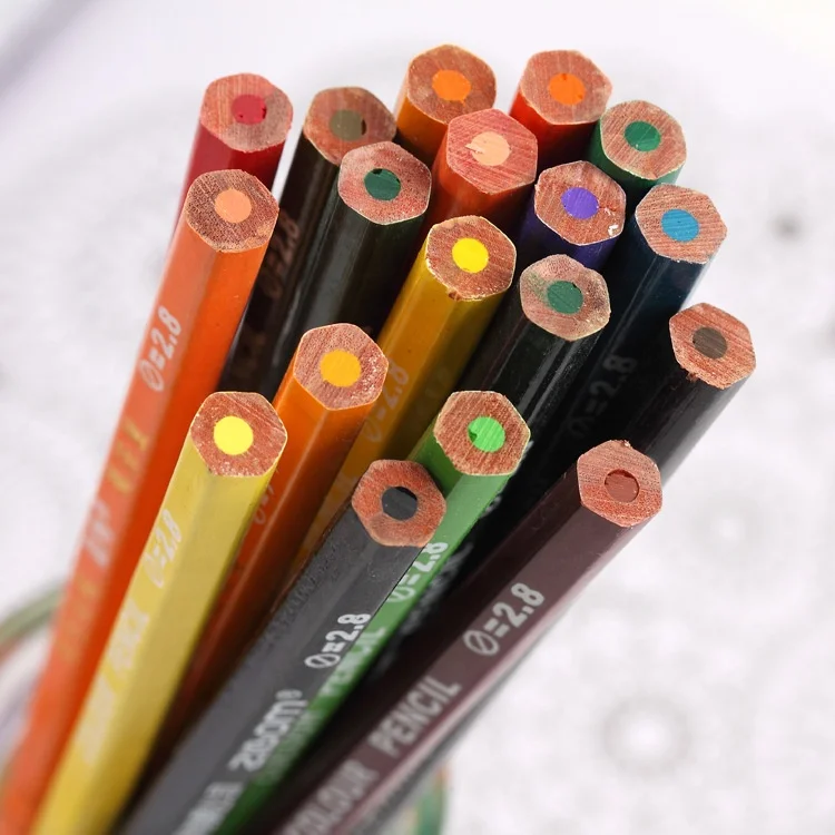free sample 12/24 colors wood pencils high quality colorful pencil back to school supplies customized logo wood pencils