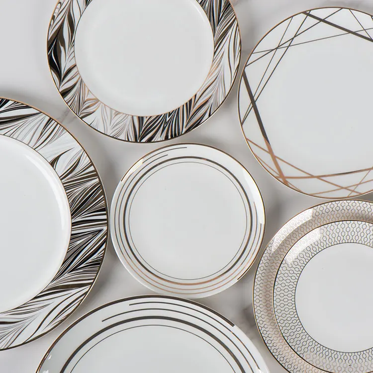 Wholesale Bulk luxury plates Reusable Gold Round Dish Under Dinner Plate Wedding Charger Plate