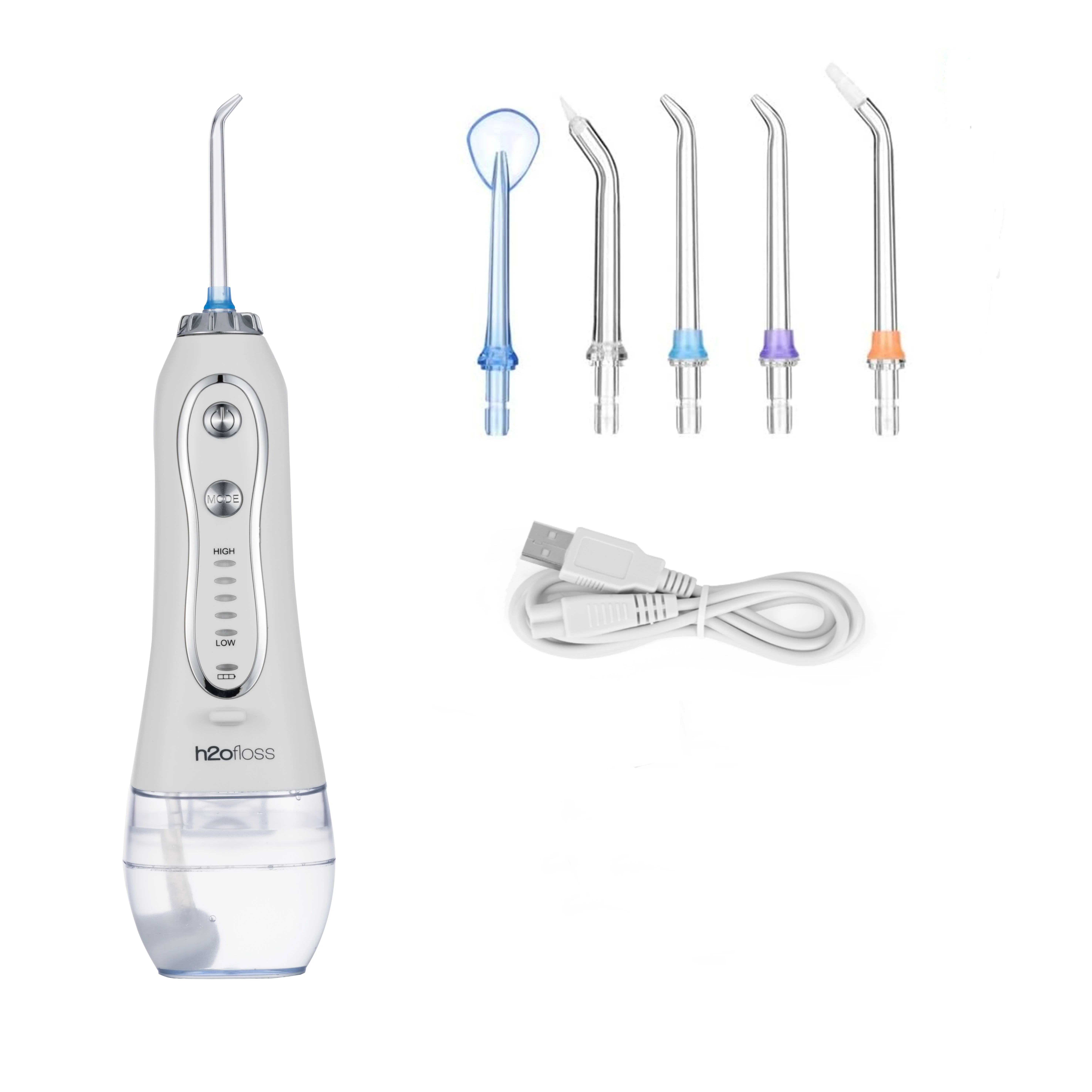 H2ofloss 14 Years Factory Free OEM IPX7 Waterproof Portable Dental Water Jet Teeth Water Flosser Oral Irrigator For Home Travel