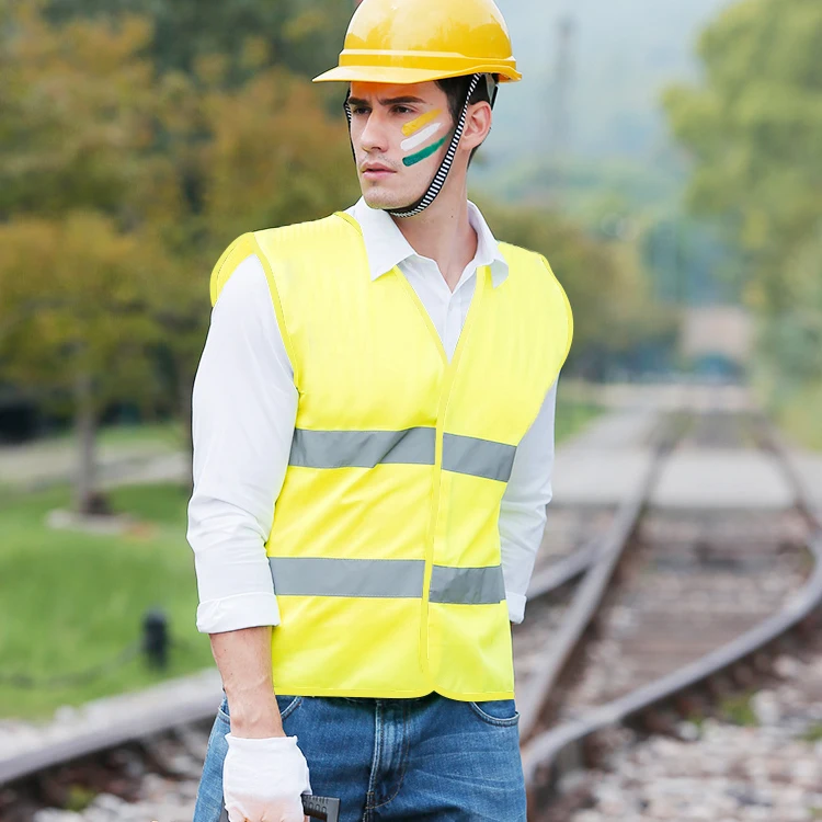 VCANFASHION customizable logo outdoor worker night safety construction high quality reflective vest