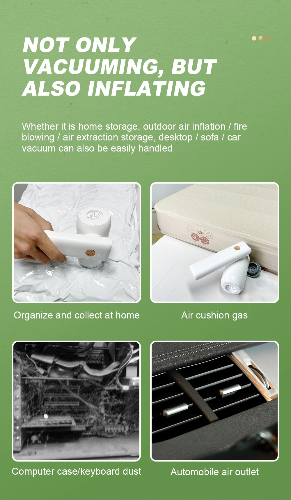 Newest hot sale foldable vacuum cleaner for cars home keyboard mini portable car vacuum cleaner