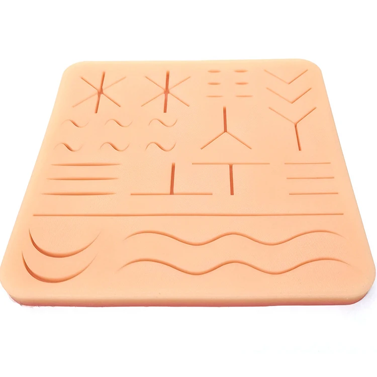 Набор для тренировки швов, силикон для обучения медицинским и студентам, хирургический, искусственный, прокладка для ран