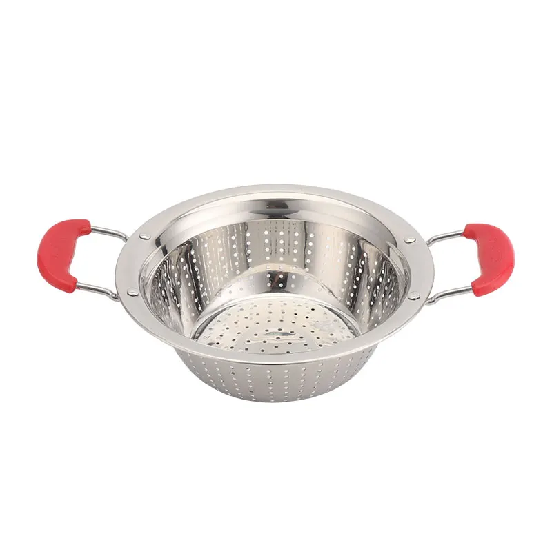 High Quality Stainless Steel Colander  Fruit Vegetable Washing Colander Deep Colander Strainers With Handle