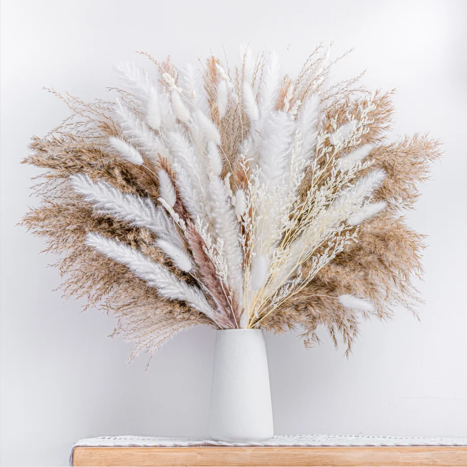80 pcs boho home decor pampas new product ideas 2022 boho flowers pampas grass wedding supplies
