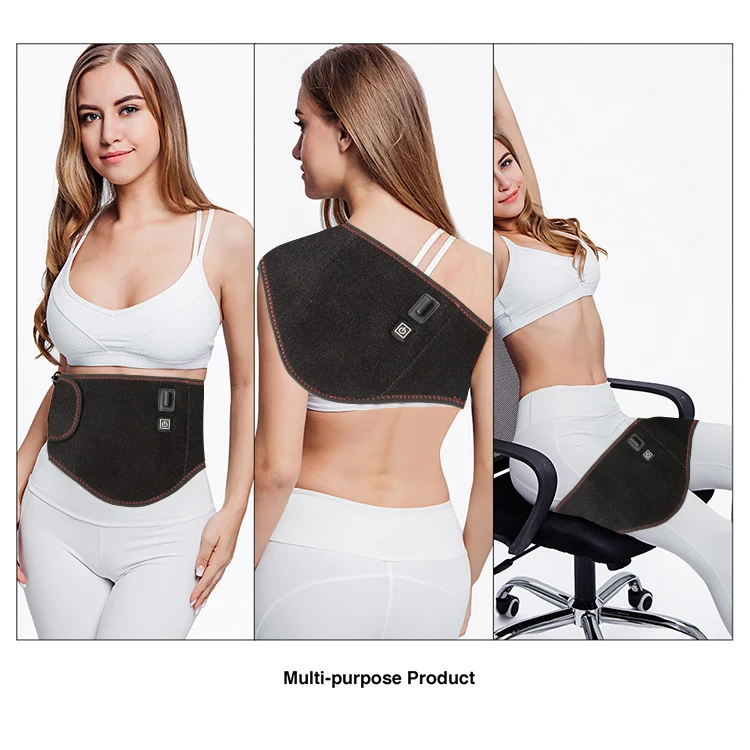 Back Infrared Physiotherapy Heating Pad Heating Belt with Adjustable Temperature for Back Support for Injuries or Low Back Pain