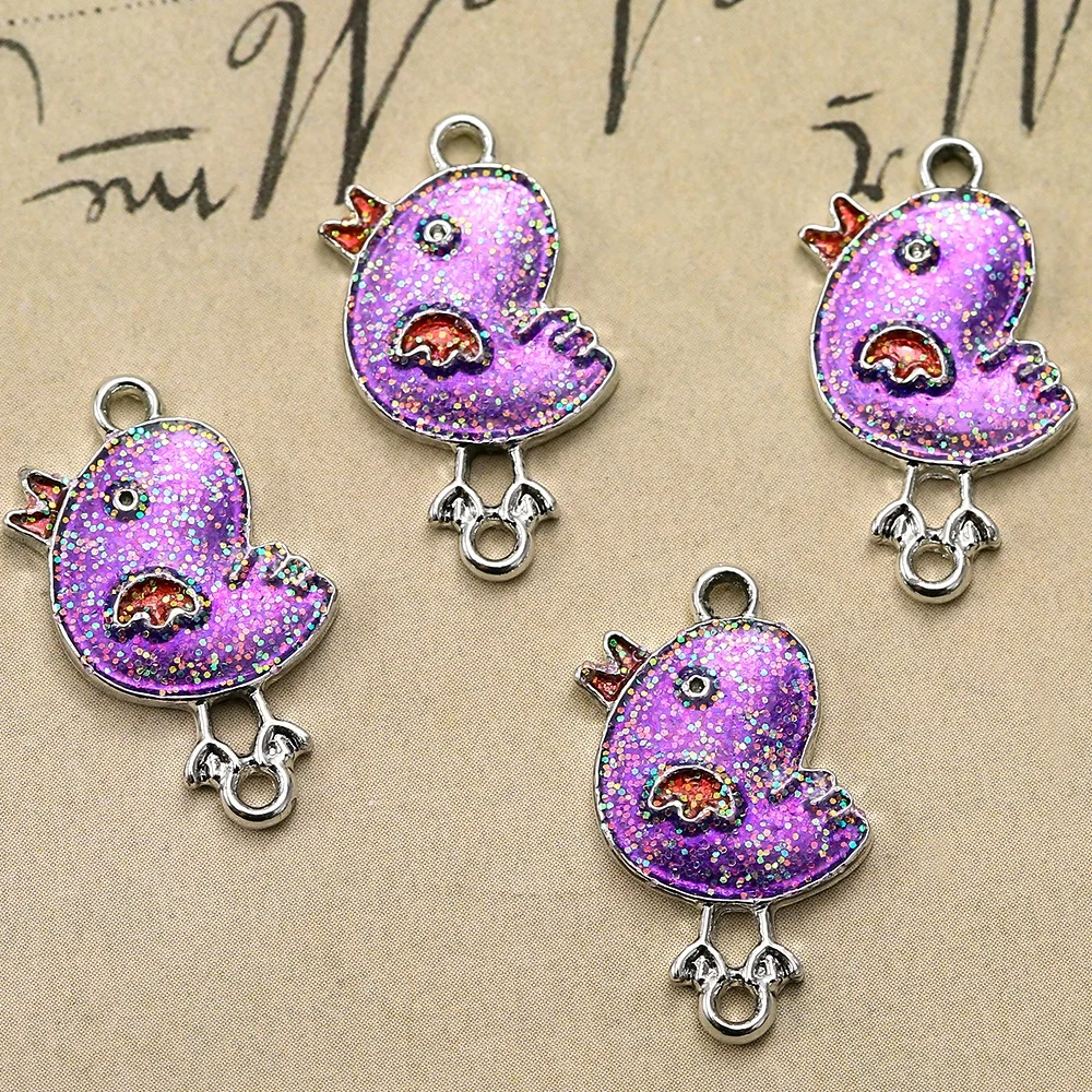 Mixed Animal Glitter Unicorn Elephant Alloy Enamel Charms For Necklace Jewelry Making Cat Pendant DIY Handmade Accessories