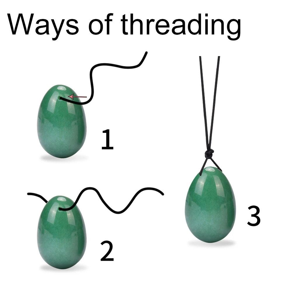 Wholesale high quality factory promote sale natural gemstone jade egg yoni eggs green aventurine yoni egg