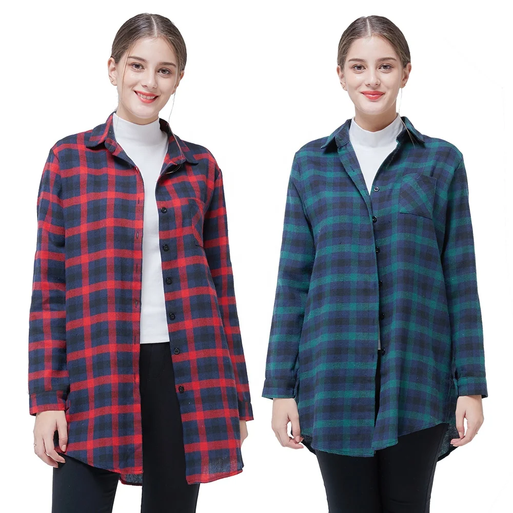 Высококачественная классическая Осенняя длинная Повседневная универсальная клетчатая рубашка с длинным рукавом женская блузка женская одежда от поставщика