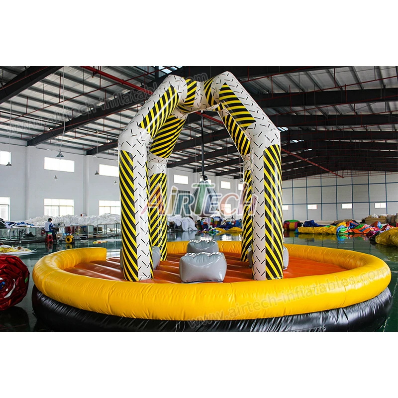 Human demolition interactive wipe out sport game inflatable wrecking ball game for kids n adults