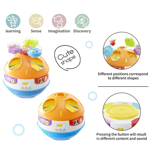 2024 3in1 electric light music baby soothing toys crawling ball multifunctional toy balls baby