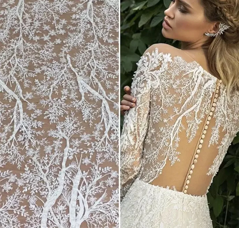 HC-4844 Hechun delicate sequence fabric embroidery lace