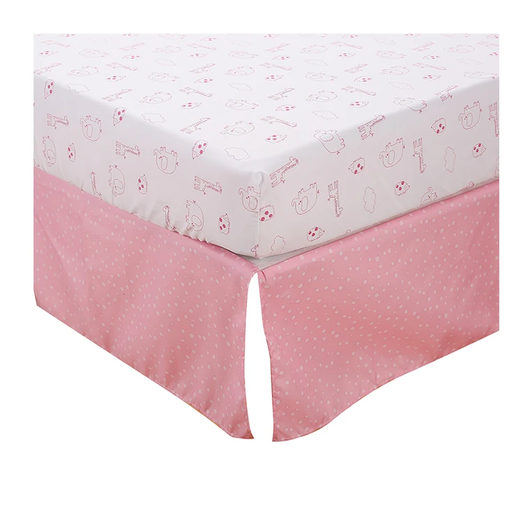 4Pieces Cheap Cotton Crib Bedding Set Cot Bed Linen Baby Comforter Set Baby Nursing Baby Crib Bedding Set