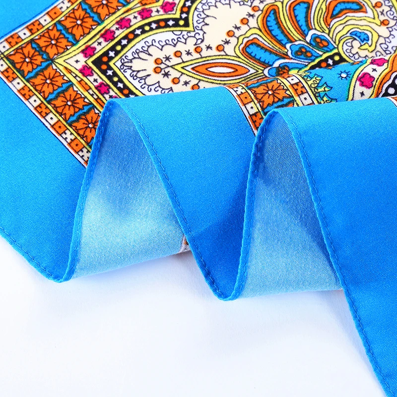 Fanni custom 100% polyester 21inch square multifunction headwear ethnic design scarf bandana for wholesale