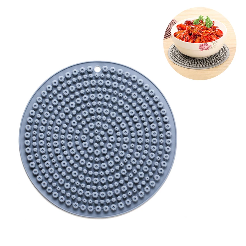 Heat Resistant Durable Silicone Table Mat Silicone Placemat Non-slip Pan Pot Holder Mat