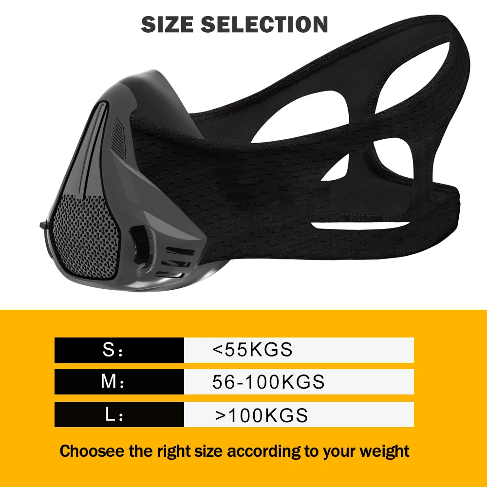 Fitness Cycling Plateau Altitude Resistance Elevation Masks Cardio Endurance Workout Training Face shield
