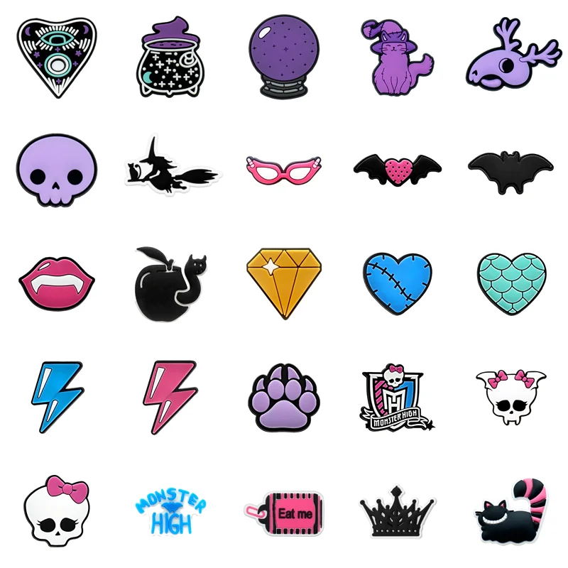 HYB flower crystals purple cat candy fashion Eco-friendly anime Shoe Charms for shoe decorations shoe charms