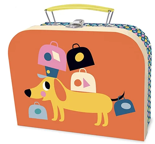 custom baby birthday gift box cardboard kids suitcase box children toy cardboard suitcase box with metal handle