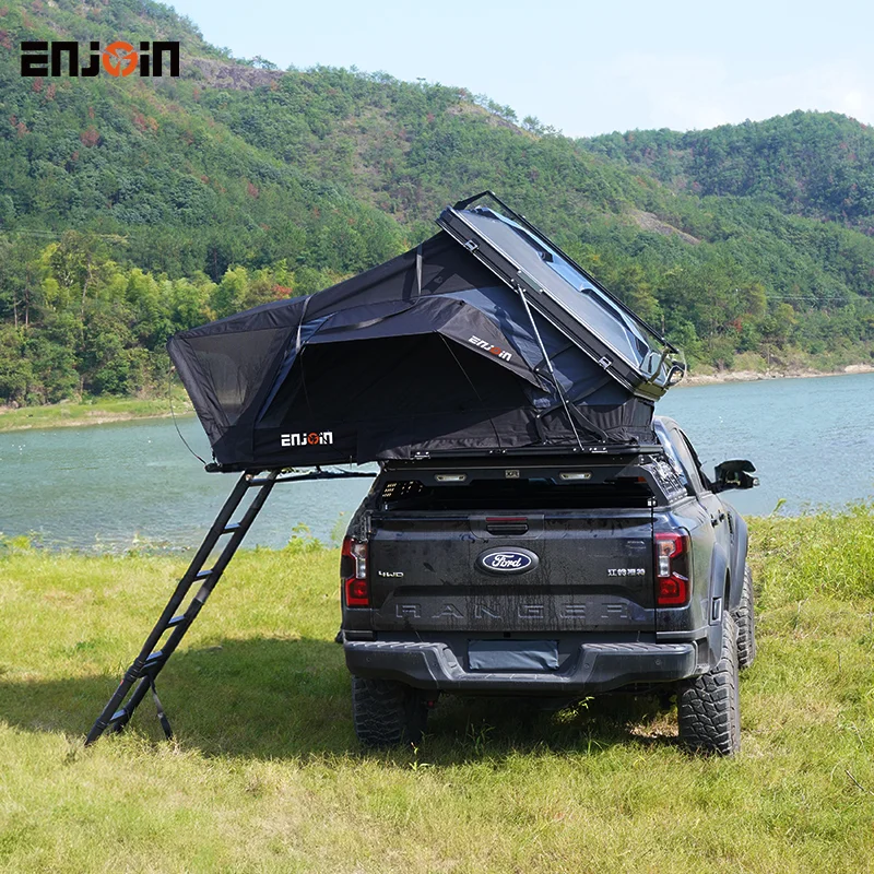 2024 Enjoin China Factory SAN HIMA UV Resistant Waterproof 4 Person Truck Pop Up Hard Shell Car Roof Top Tent