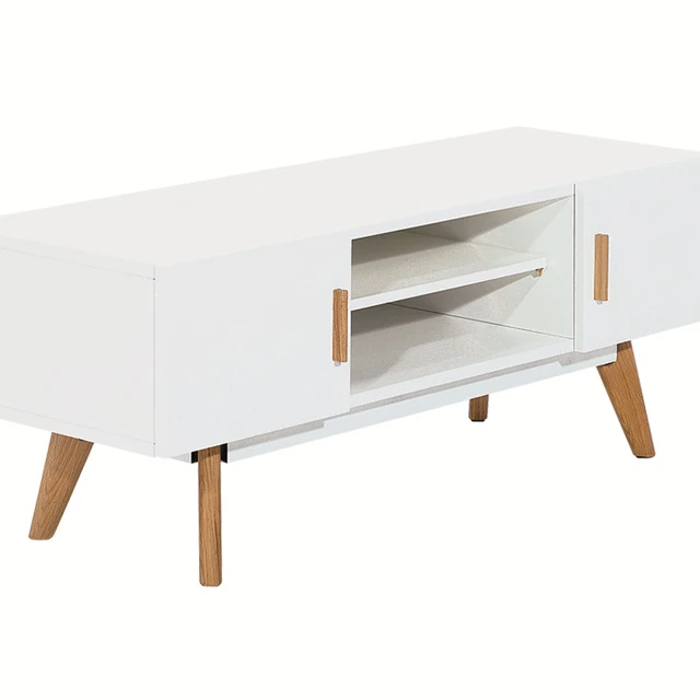 Free sample modern classic design industrial OAK solid wood Tv stand