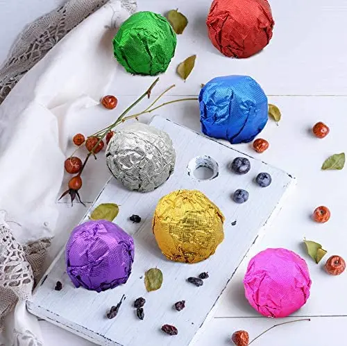 3.15x3.15 inch Chocolate Candy Wrappers Aluminium Foil Paper Square Sweets Lolly Paper Food Candy Tin Foil Wrappers