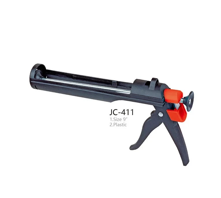 New Jc-411 Silicone Sealant Gun Powder Coated Steel Aluminum Handle Dual Cartridge Manual Caulking Gun