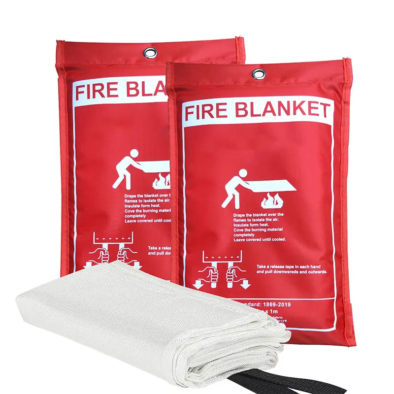 High quality fire blanket household high-temperature resistant glass fiber fireproof cloth multi size outdoor fire blanket