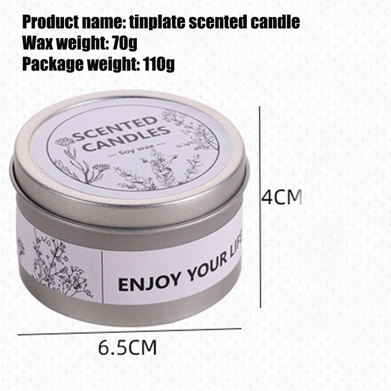 Hot Sell Tinplate Can Scented Candle Soy Wax Souvenir Gift Party Scented Round Candle 4OZ Empty Metal Tin Can
