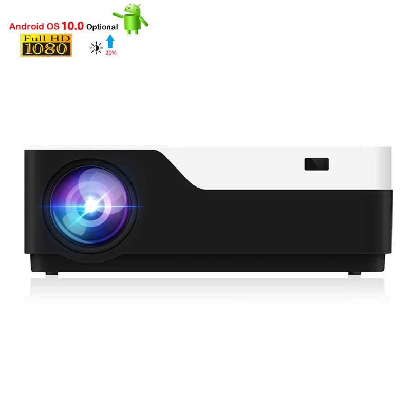 New M18 Home Theater 5500 Lumens Full HD Projector 1920x1080P Portable LED Projector AC3  Android 10.0 WIFI Optional Proyector