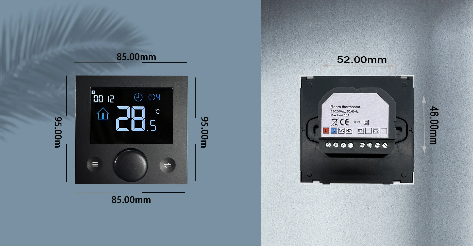 Smart life  wifi programmable smart life LCD VA underfloor heating wi-fi thermostat voice control use Tuya Google Alexa