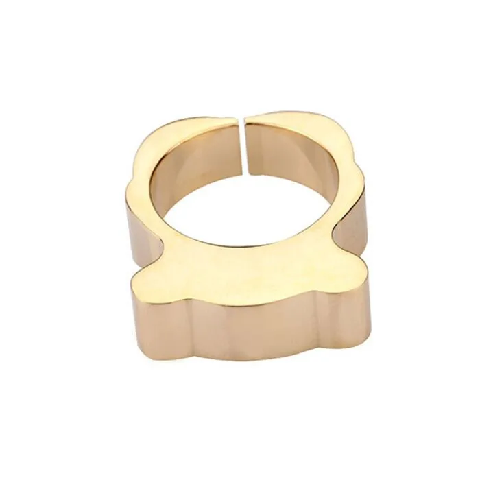 ask for bear catalog Finger Ring Stainless Steel BEAR Jewelry Fashion Top-Grade Plated Factory couple ring