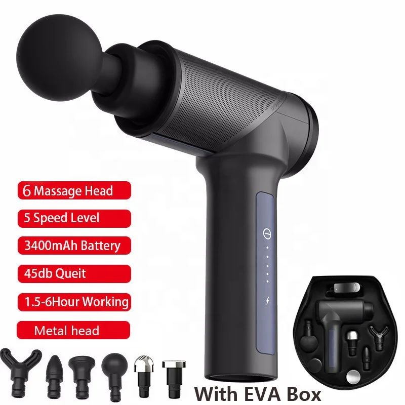 2021 Best Quality Mini Massage Gun With Type C Charger Soft Tissue Relax Portable Heat And Cool Workout Massager Guns With Ems