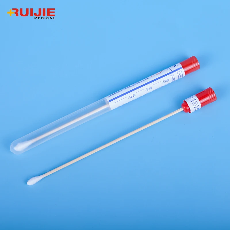 China Supplier Disposable Sterile Dacron Swab With Cary Blair Medium