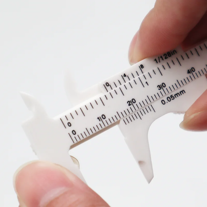 White Plastic Microblading Eyebrow Ruler Scale Eyebrows Ruler