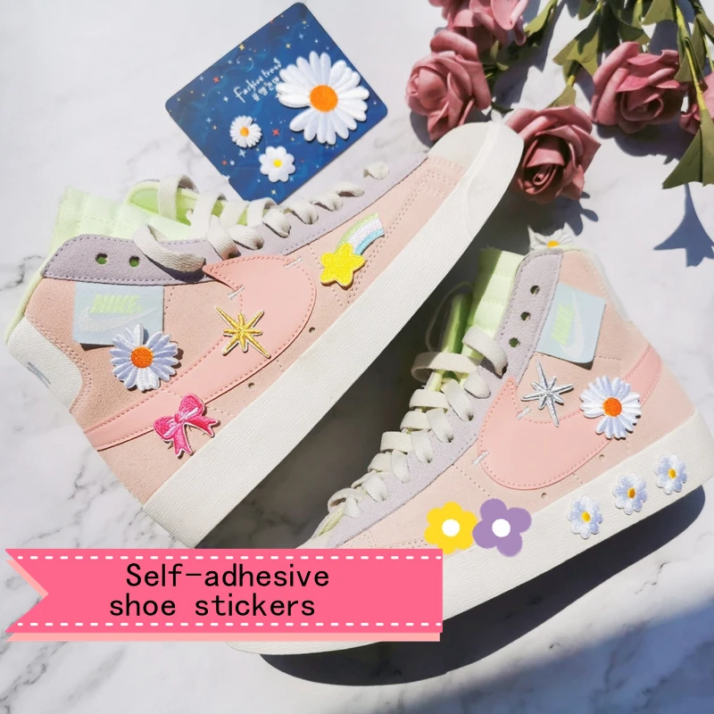 DIY Cute cartoon girl shoes decorative patch stickers Trend Creative Shoelaces Decorative with shoes stickers shoes accessories